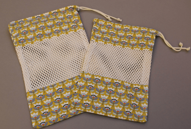 Sac à vrac : tissu et filet